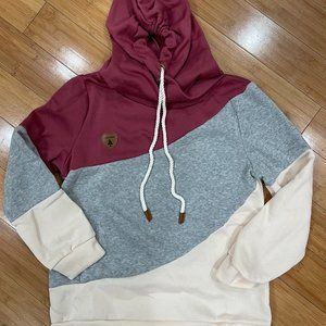 Women Casual Stripe Hooded Sweatshirt